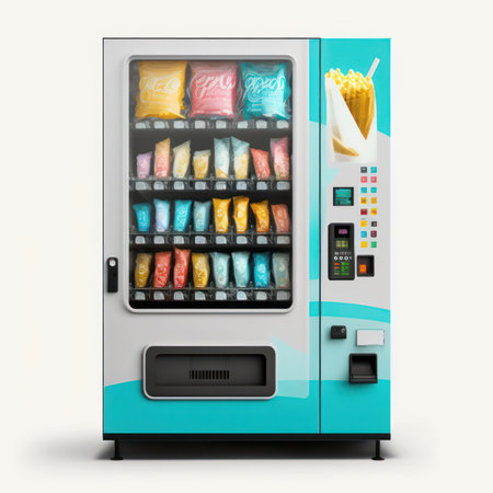 vending machine isolated on white background with clipping path. 3d illustrationの素材