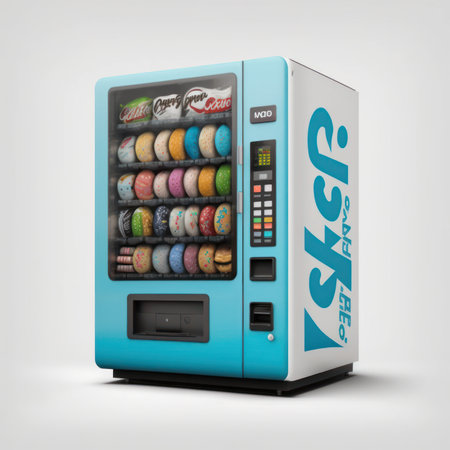 Illustration of a Vending Machine with a lot of Vending Machineの素材