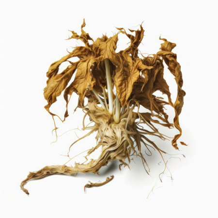 Dried cabbage isolated on white background. Clipping path included.の素材