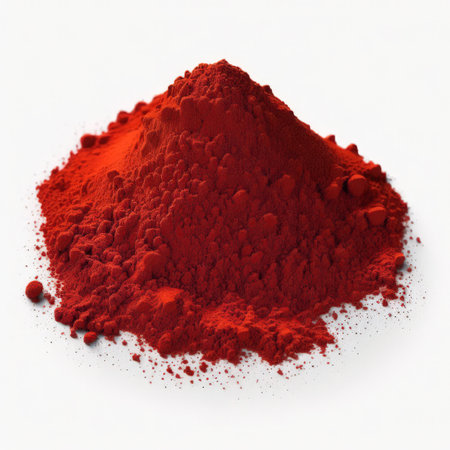 Red powder for holi festival isolated on white background. 3d illustrationの素材