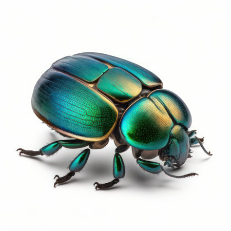Chalet bug isolated on white background, clipping path included.の素材