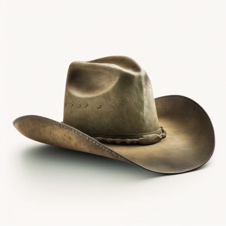 cowboy hat isolated on a white background. 3d illustration.の素材