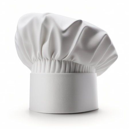 Chef hat isolated on white background. 3d render illustration.の素材