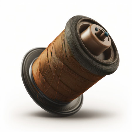 spool of thread isolated on a white background. 3d illustrationの素材