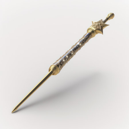 Medieval sword isolated on a white background. 3d render.の素材