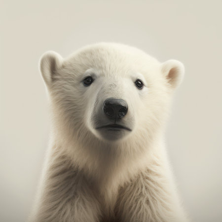 Portrait of a polar bear (Ursus maritimus)の素材