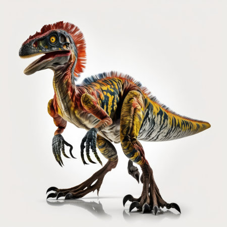 Tyrannosaurus Rex Dinosaur on white background. 3D illustrationの素材