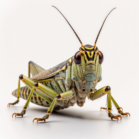 Image of grasshopper on white background. Insect. Animal.の素材
