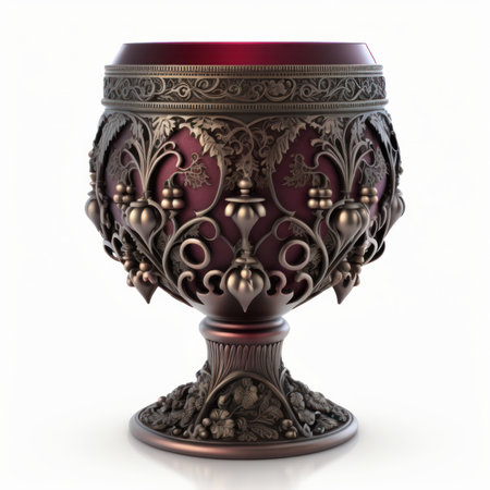 Antique silver vase on a white background. 3d illustrationの素材