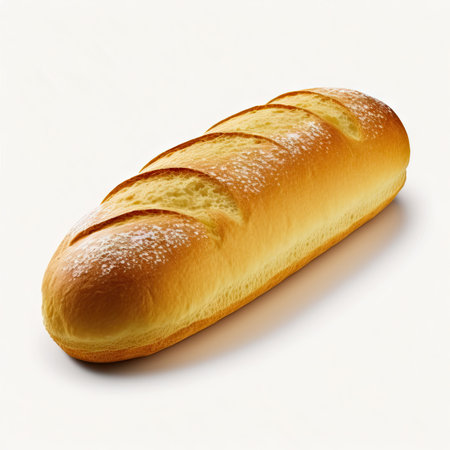 loaf of bread isolated on a white background. 3d renderの素材