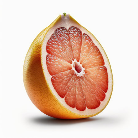 Grapefruit isolated on white background. Clipping path included.の素材