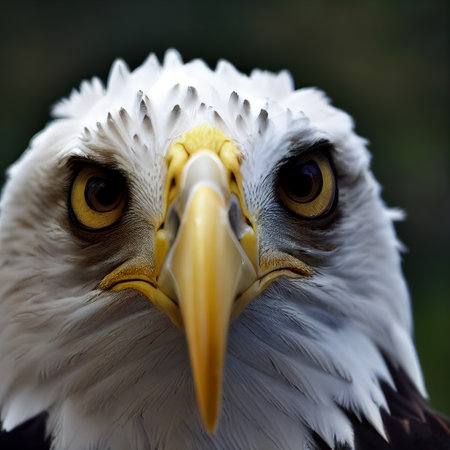 Portrait of an american bald eagle (haliaeetus leucocephalus)の素材