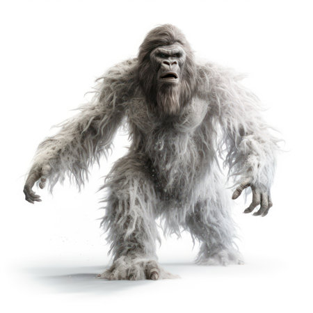 gorilla in front of a white backgrounf.の素材