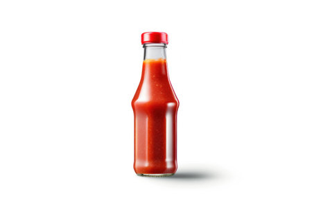 Bottle of ketchup isolated on white background. 3d illustrationの素材
