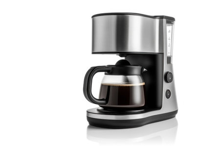 Coffee machine isolated on white background. 3d illustration.の素材