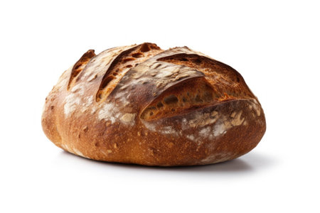 Loaf of bread isolated on a white background. Studio shot.の素材