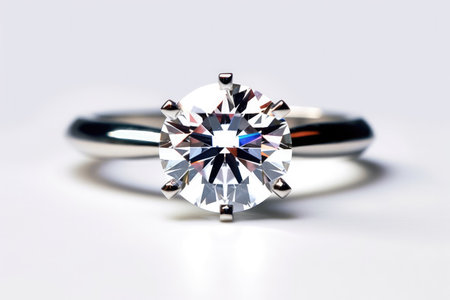 Jewelry ring on a white background (high resolution 3D image)の素材