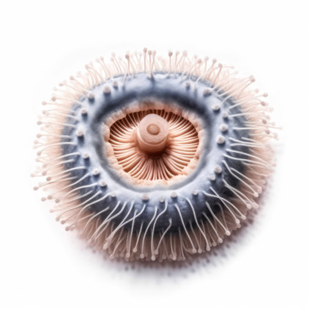 Close-up of an eye isolated on white background. 3d renderingの素材