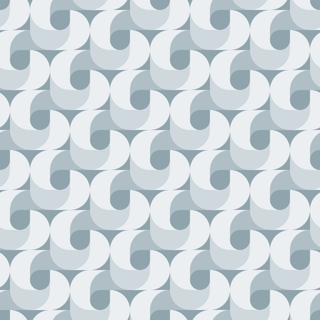 Vector seamless pattern of regular radial waves swirl geometric shapes chain with droplets inside for design backgrounds, printing, textile, packaging and websites.のイラスト素材