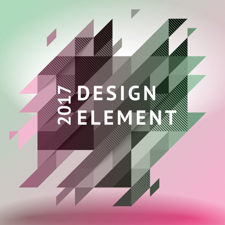 Minimalistic design, creative concept, modern diagonal abstract background Geometric element. Green, gray and pink diagonal lines triangles. Vector-stock illustration In a modern flat style.のイラスト素材