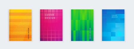 A Vector illustration of bright color abstract pattern background with line gradient texture for minimal dynamic cover design. Poster, flyer, templat, magazine, webのイラスト素材