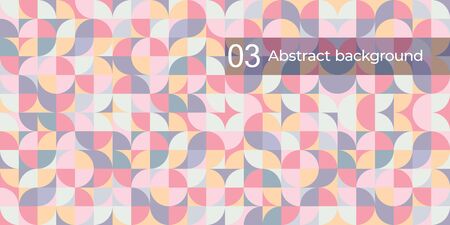 Abstract vector background of geometric round shapes. Colorful modern pattern.のイラスト素材