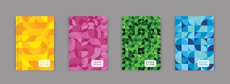 Vector illustration of bright color abstract pattern background with line gradient texture for minimal dynamic cover design. Poster, flyer, templat, magazine, webのイラスト素材