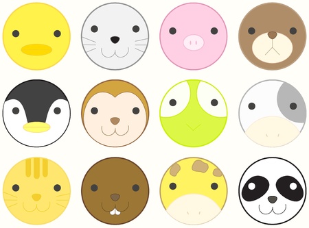Cute animalsのイラスト素材