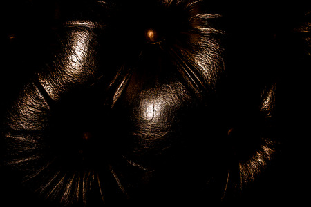 Old vintage dark brown leather background and texture; for horror haunted house game or scary Halloween posterの写真素材