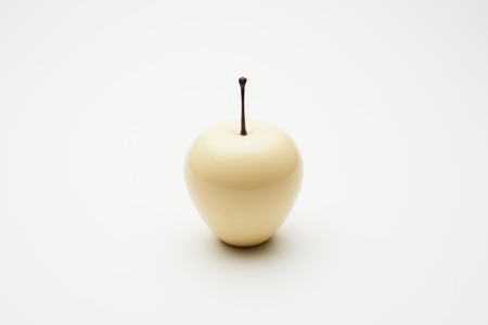 white apple on whiteの写真素材