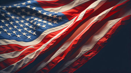 American flag background. Close up of the United States of America flag.
