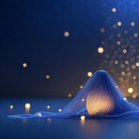 Abstract background with bokeh lightsの写真素材