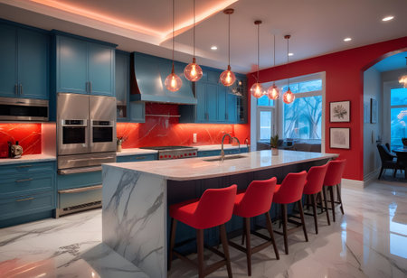 Home kitchen interior Modern designの写真素材