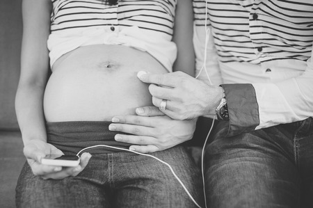 Pregnant mother with love
