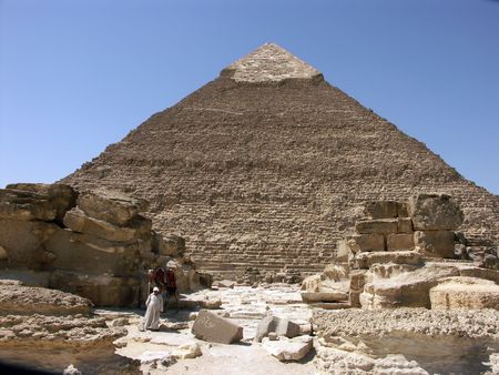 The pyramid of Khephren (Khafre)の写真素材