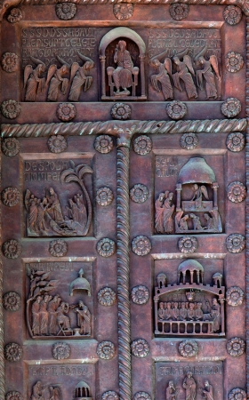 Medieval iron door of the Pisa Cathedralのeditorial素材
