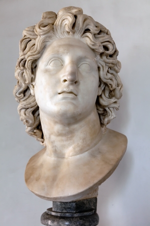 Roman marble copy of a portrait of Alexander the Great as the Sun God Helios  
のeditorial素材