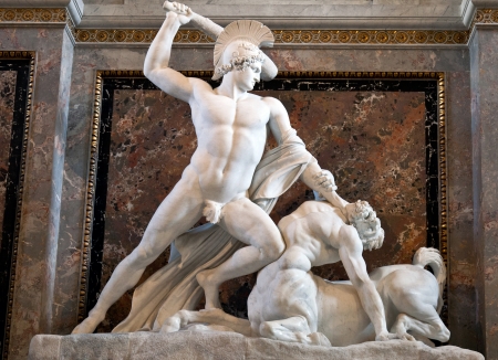 Theseus Fighting the Centaur  18041819  by Antonio Canovaのeditorial素材