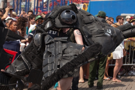 Unidentified participants of the 29th annual Coney Island Mermaid Parade on June 22, 2013 at Coney Island, Brooklyn, NY, USA.のeditorial素材