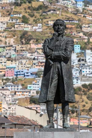 Francisco Javier Eugenio de Santa Cruz y Espejo 1747-1795 is regarded as one of the most important figures in colonial Ecuador, who inspired the separatist movement in Quito の写真素材