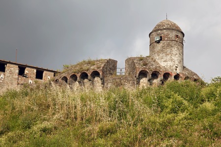Fortress on the hill of Sarzanello was built by the condottiero Castruccio Castracani のeditorial素材