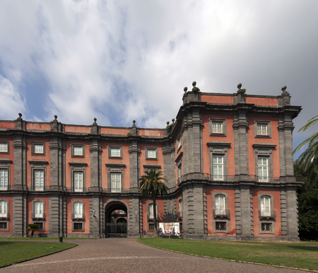 NAPLES, ITALY - JULY 25 2015: Capodimonte Museum is located in the grand Bourbon Palace of Capodimonte and serves as the prime repository of Neapolitan painting, decorative art and ancient sculpturesのeditorial素材