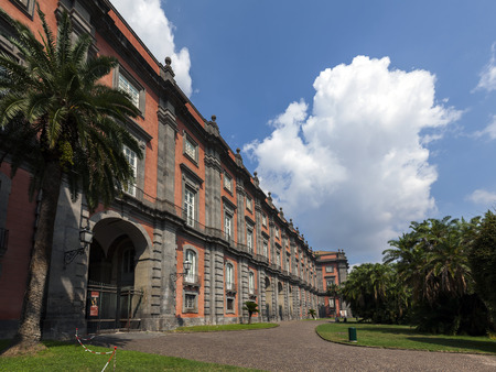 NAPLES, ITALY - JULY 25 2015: Capodimonte Museum is located in the grand Bourbon Palace of Capodimonte and serves as the prime repository of Neapolitan painting, decorative art and ancient sculpturesのeditorial素材