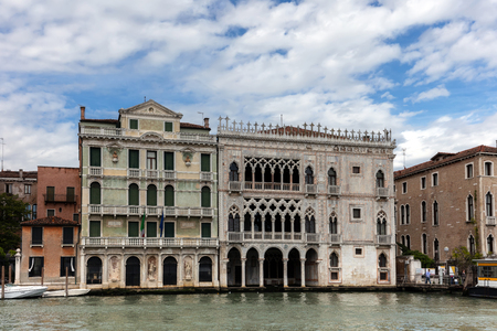 VENICE, ITALY - MAY 2 2016: Palazzo Santa Sofia is one of the older palaces in the city, known as Ca' d'Oro ("golden house") was built between 1428 and 1430 for the Contarini family.のeditorial素材