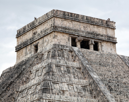 El Castillo, a.k.a the Temple of Kukulcan, a Mesoamerican step-pyramid at the center of the Chichen...