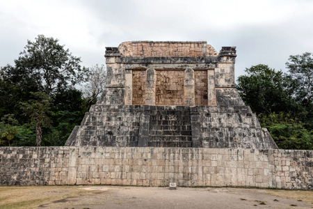The North Temple a.k.a the Temple of the Bearded Man at the end of the Great Ball Court in Chichen...