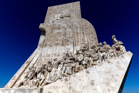 Monument to the Discoveries, architect Cottinelli Telmo, sculptor Leopoldo de Almeida, inaugurated in 1960 to commemorate the country's golden age of world expansionのeditorial素材