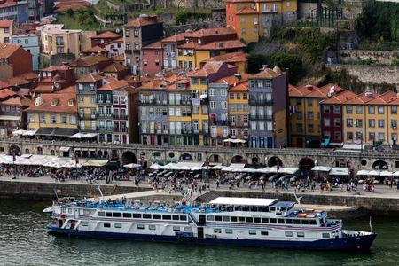 View of Porto and the Douro River from the Dom Luis I Bridgeのeditorial素材