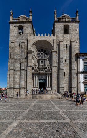 Porto Cathedral is one of the most important tourist sights in Porto, Portugal and a historical and architectural landmark of the city.のeditorial素材