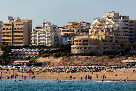 Praia da Rocha (Stone beach) is one of Portimao's major attractions.のeditorial素材